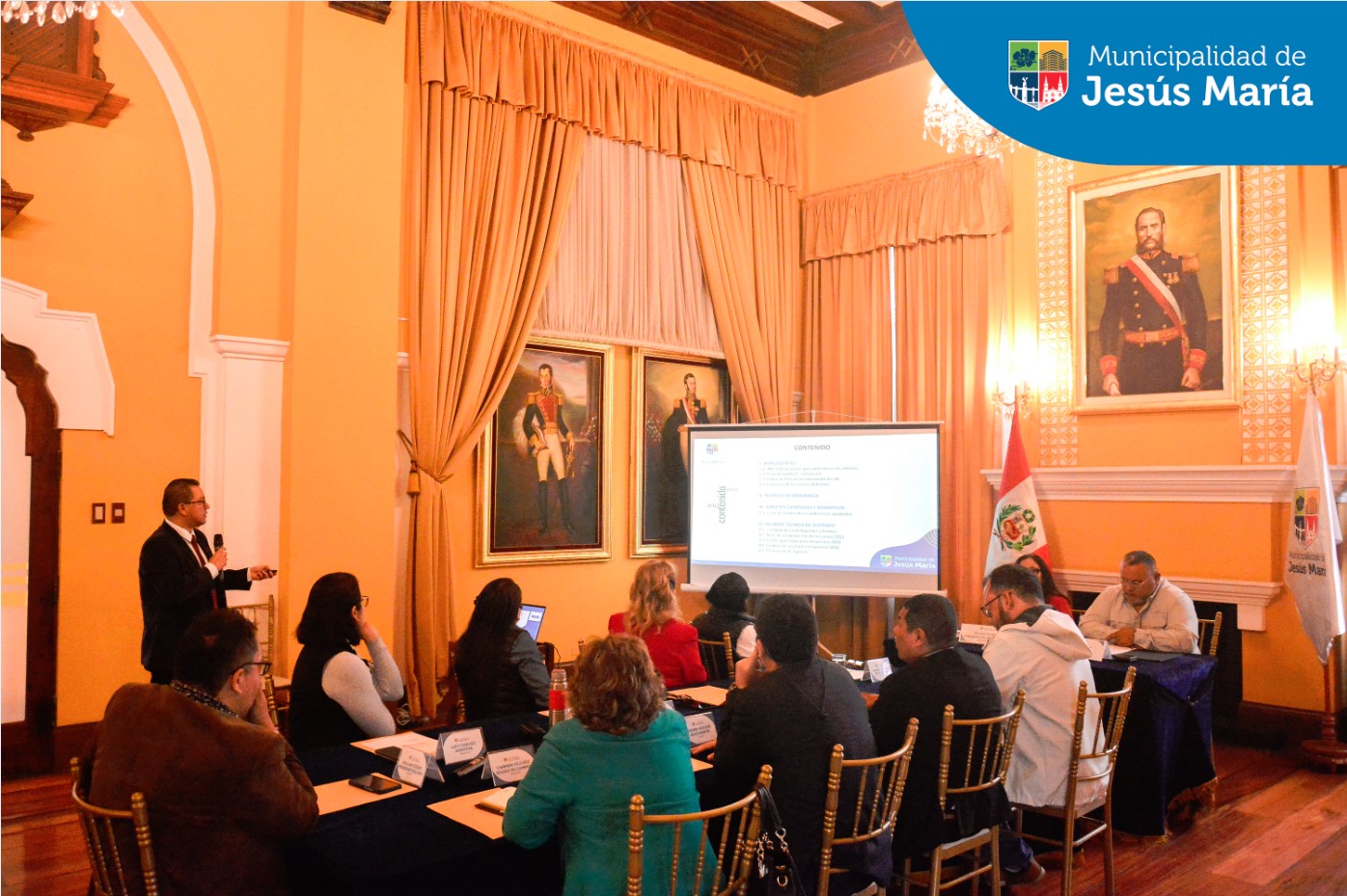 ✅ Se realizó la Sesión Ordinaria N°18 y la Extraordinaria N°4 del Consejo de Jesús María en el Salón Cáceres del Palacio Municipal.