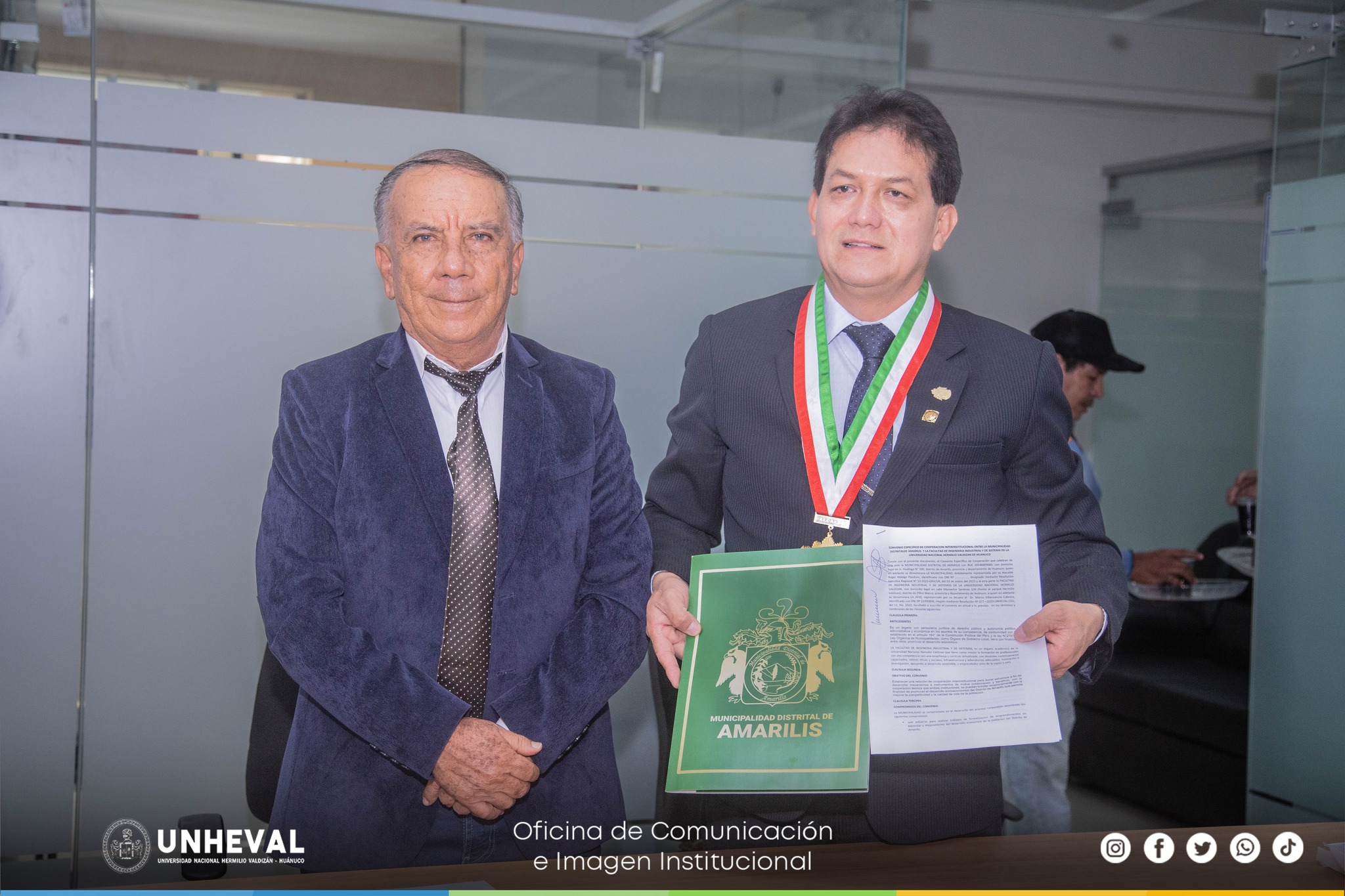 FACULTAD DE INGENIERÍA INDUSTRIAL Y DE SISTEMAS impulsará el desarrollo socioeconómico de Amarilis mediante convenio