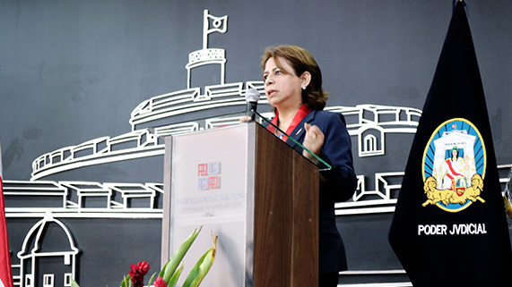 Presidenta de la Corte Superior del Callao, Teresa Soto Gordon, destacó la implementación de la unidad de flagrancia del Callao