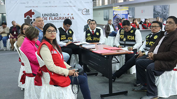 Operadores de justicia del Callao participaron en talleres durante Taller Interinstitucional sobre el Proceso Inmediato y el Juzgamiento con Garantías Judiciales en la fortaleza Real Felipe, organizado por la Corte del Callao