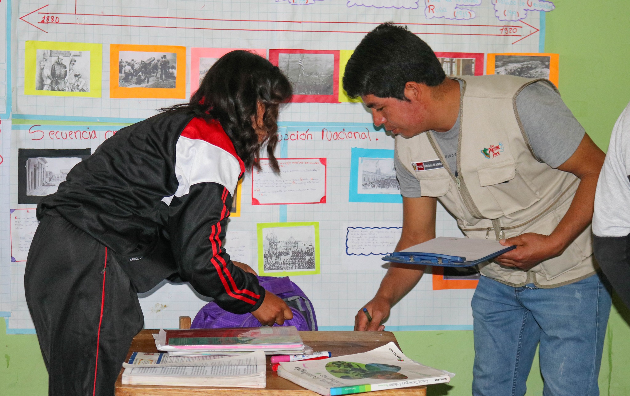 Operativo inopinado a estudiantes de la I.E. Quiturara