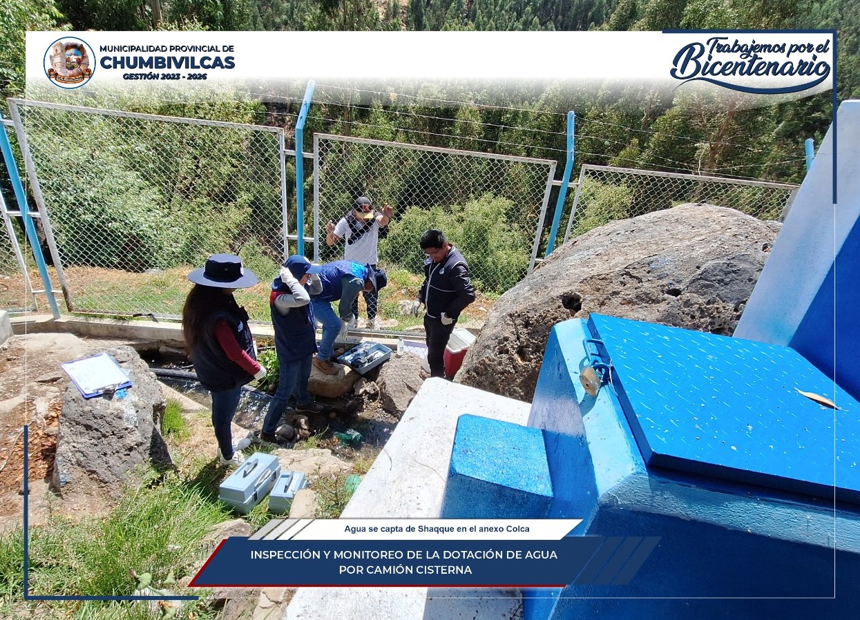 Chumbivilcas: Se realiza inspección y monitoreo de la dotación de agua por camión cisterna en el distrito de Santo Tomás