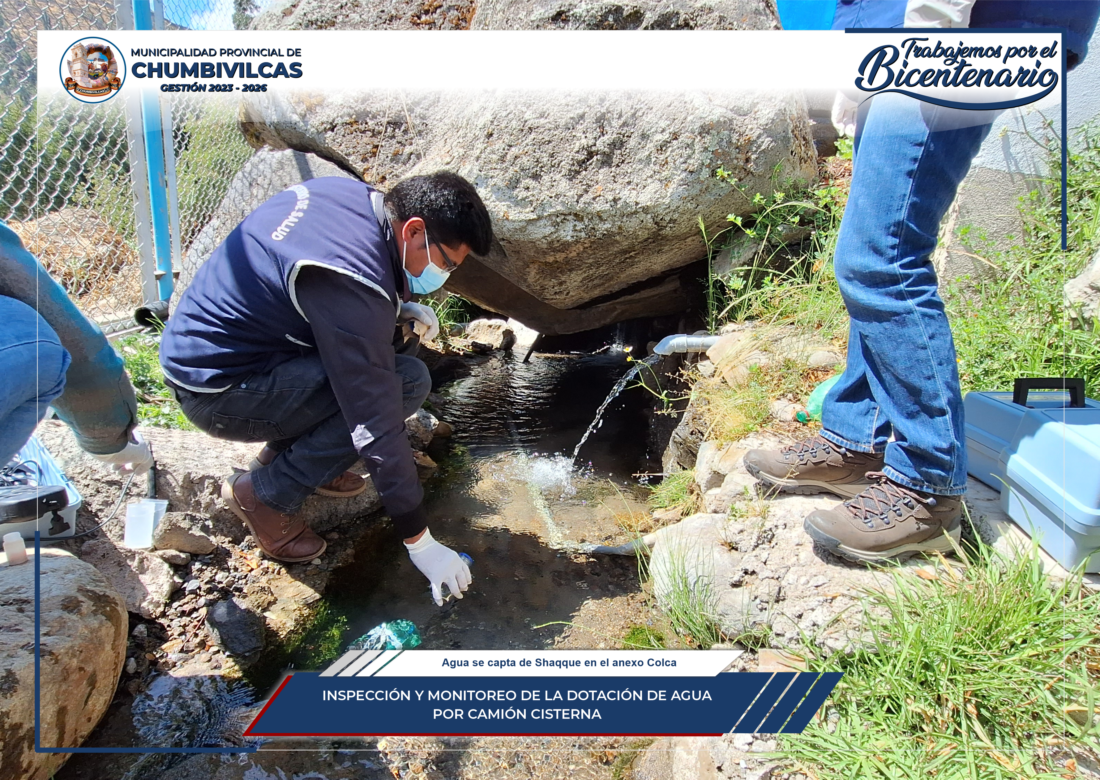 Chumbivilcas: Se realiza inspección y monitoreo de la dotación de agua por camión cisterna en el distrito de Santo Tomás