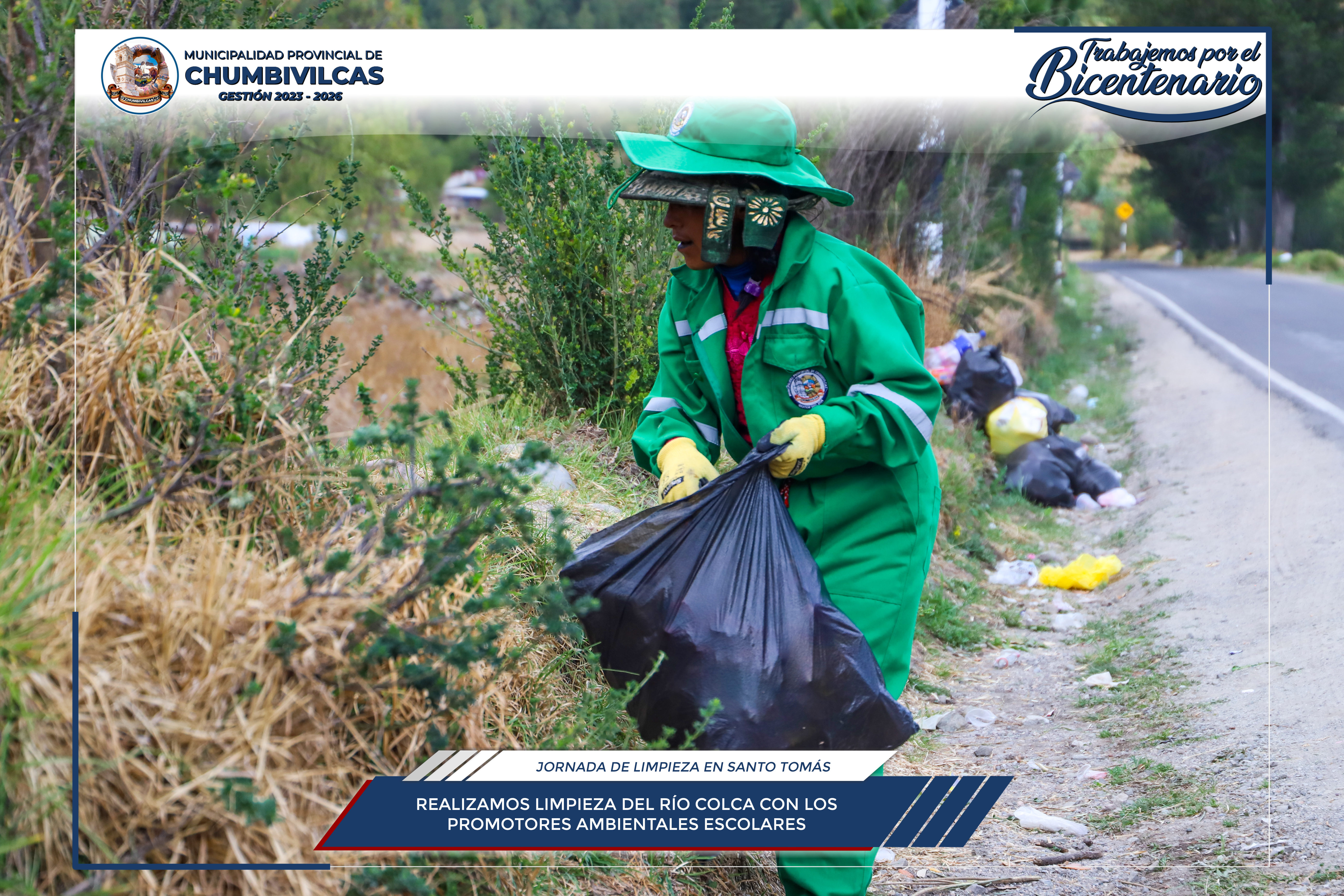 Chumbivilcas: Se realiza limpieza del río Colca con Promotores Ambientales Escolares (PAE)