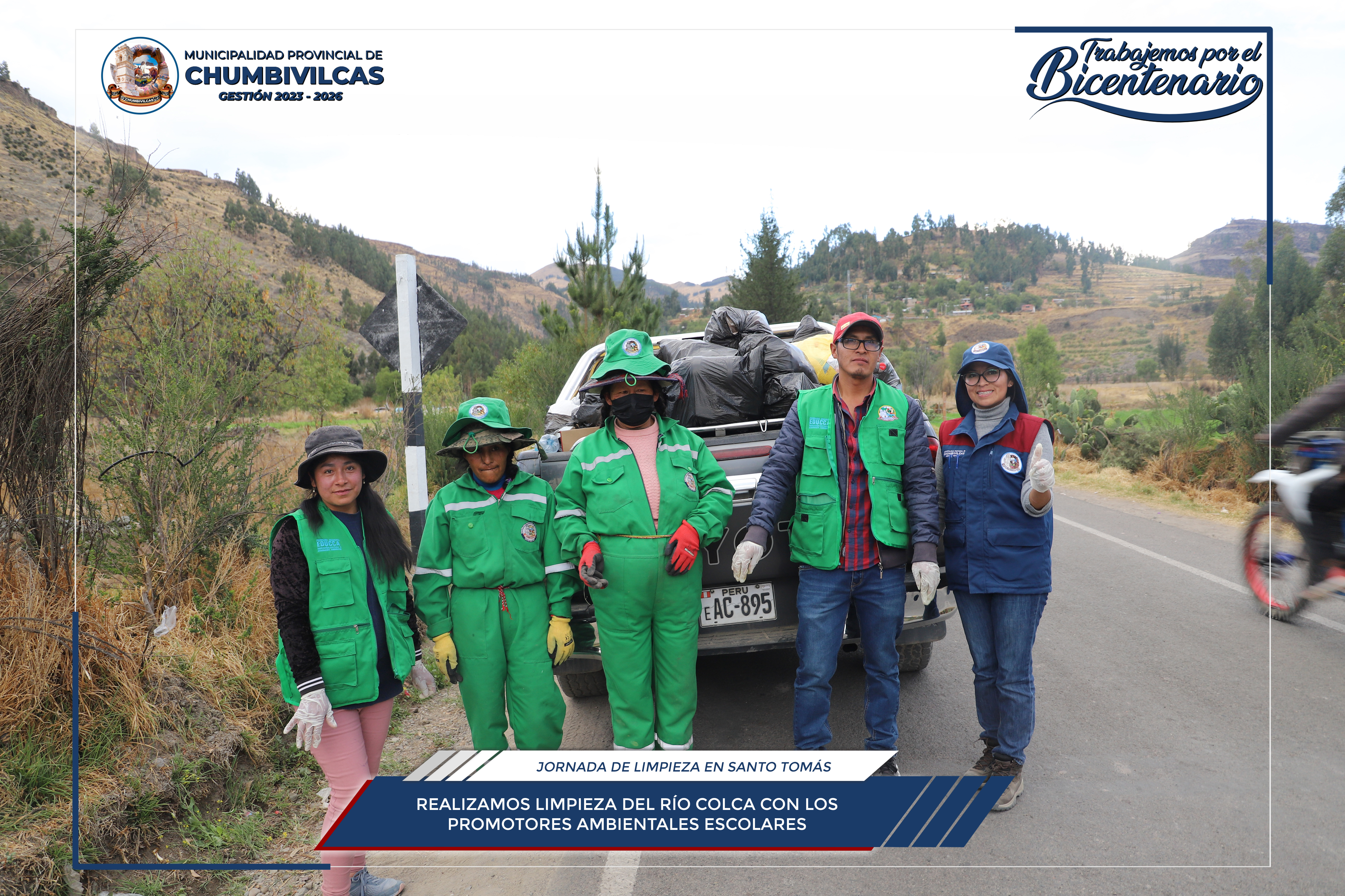 Chumbivilcas: Se realiza limpieza del río Colca con Promotores Ambientales Escolares (PAE)