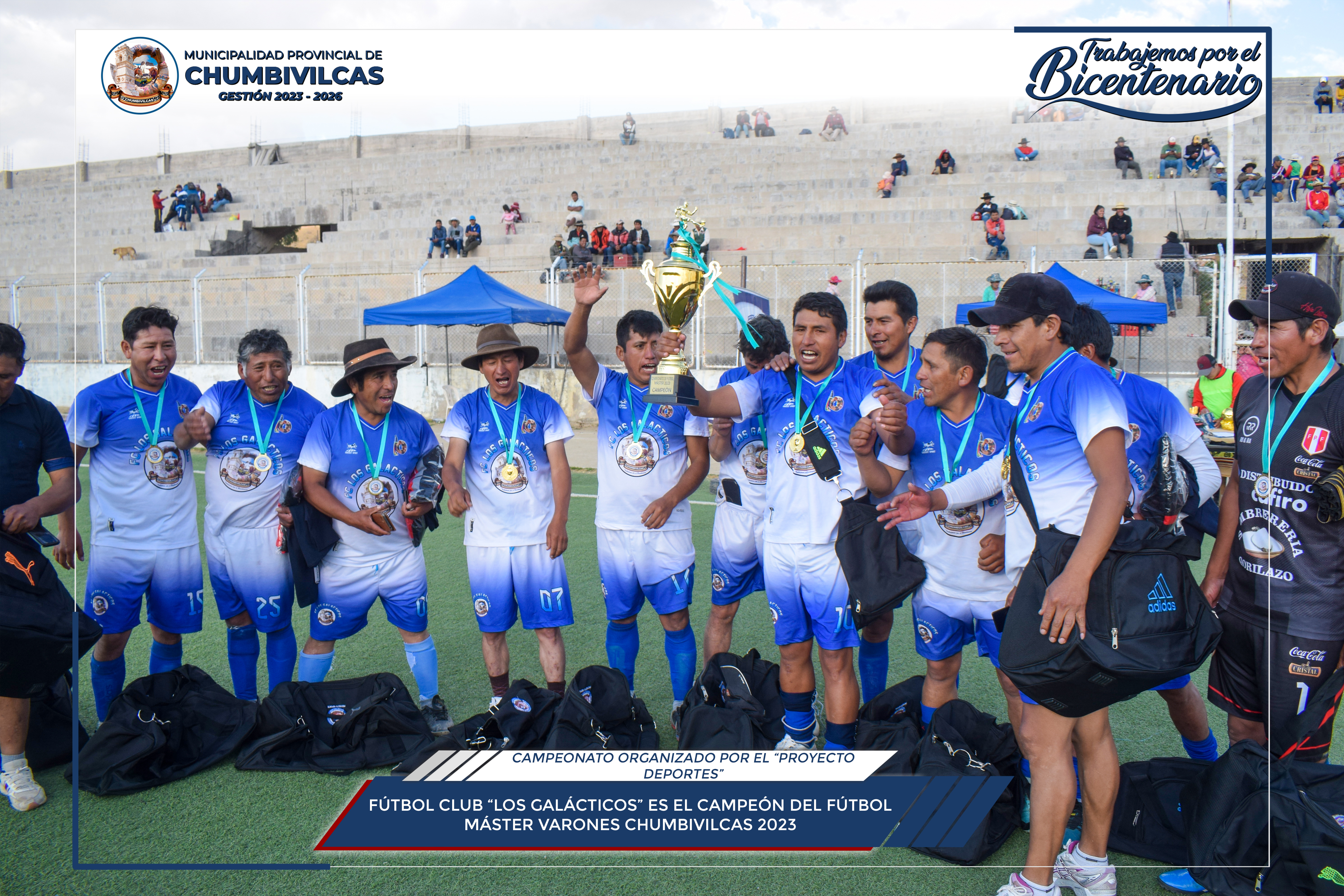 Fútbol Club "Los Galácticos" gana Campeonato Fútbol Máster Varones Chumbivilcas 2023 
