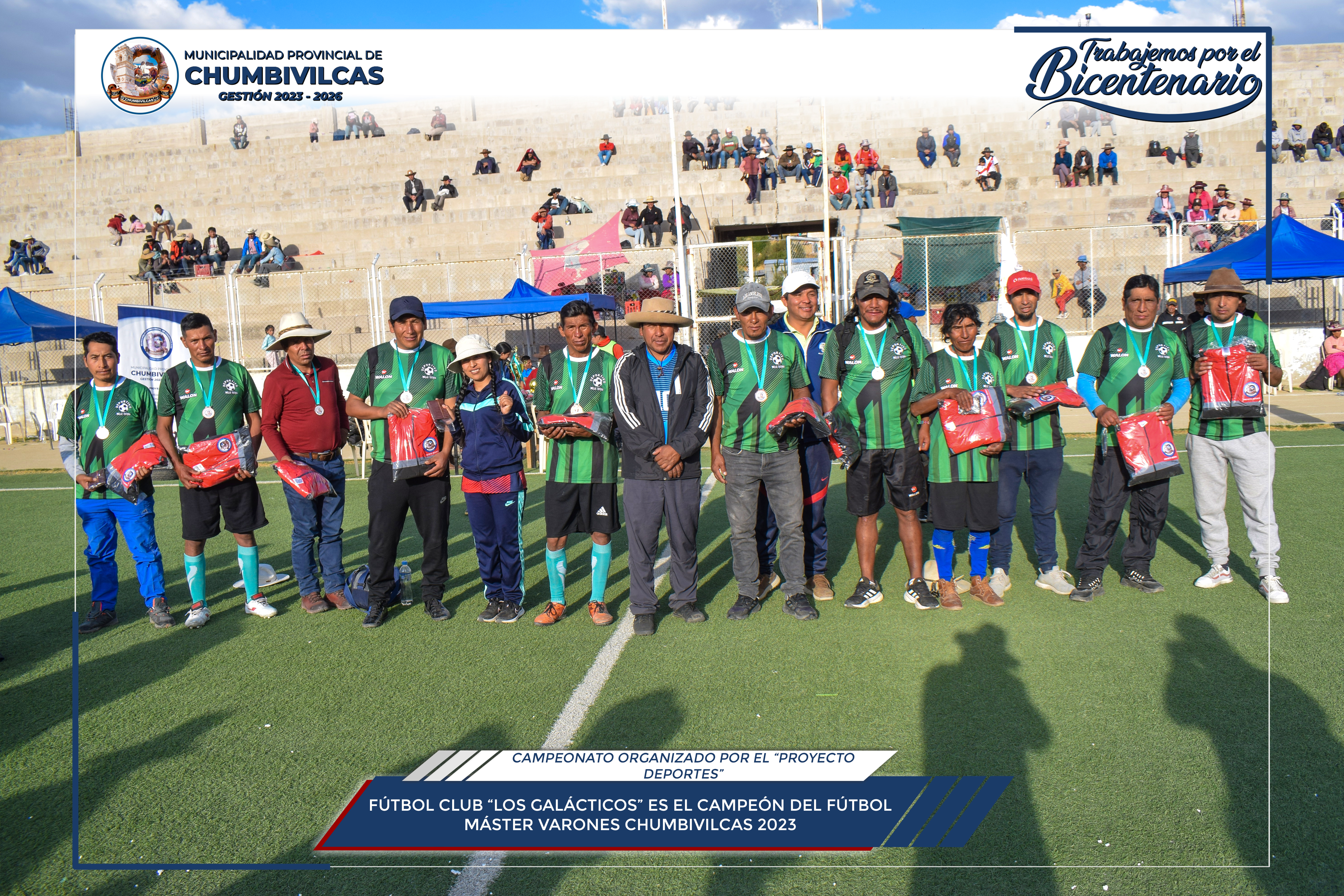 Fútbol Club "Los Galácticos" gana Campeonato Fútbol Máster Varones Chumbivilcas 2023 