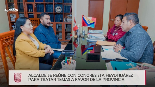 Alcalde se reúne con congresista Heidy Juárez para tratar temas a favor de la provincia
