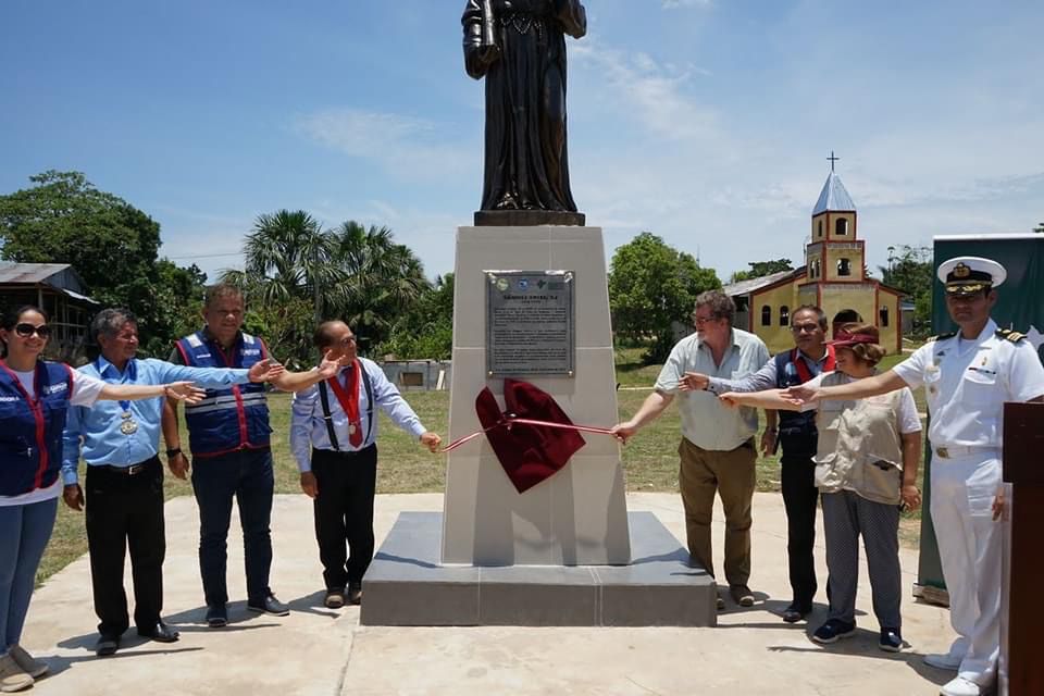 inauguración de monumento en San Joaquin de Omaguas