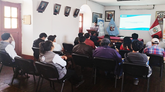 Brindamos charla de gestión prospectiva y correctiva de GRD a servidores de las provincias de San Pablo, Contumaza, San Miguel y Cajamarca