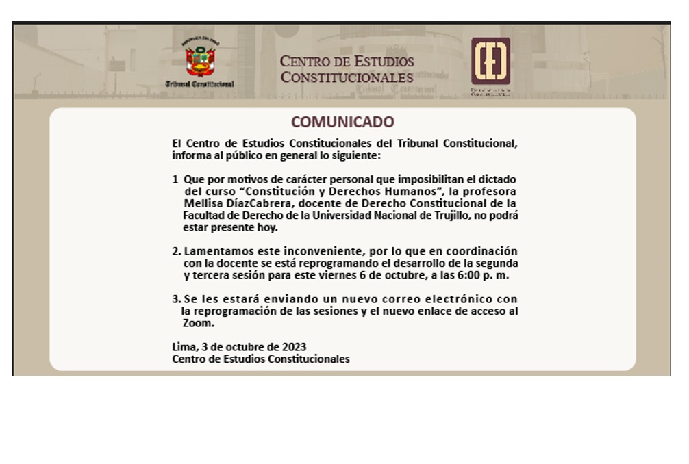 Comunicado del CEC