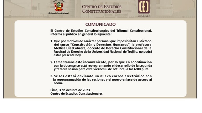 Comunicado del CEC