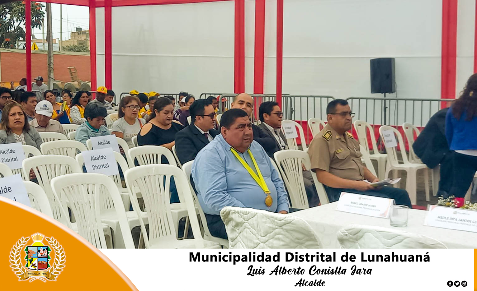 El 29 de setiembre del 2023, en horas de la mañana nuestra Autoridad local Sr. Luis Alberto Conislla Jara, participó en la Segunda Audiencia Publica 2023 organizado por el Gobierno Regional de Lima – Provincias. 
Donde, la Gobernadora Regional Rosa Vásquez Cuadrado rindió cuentas a la población sobre la ejecución de actividades, avances, logros y dificultades en la Gestión Pública. 