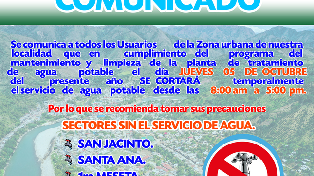 CIERRE DE AGUA