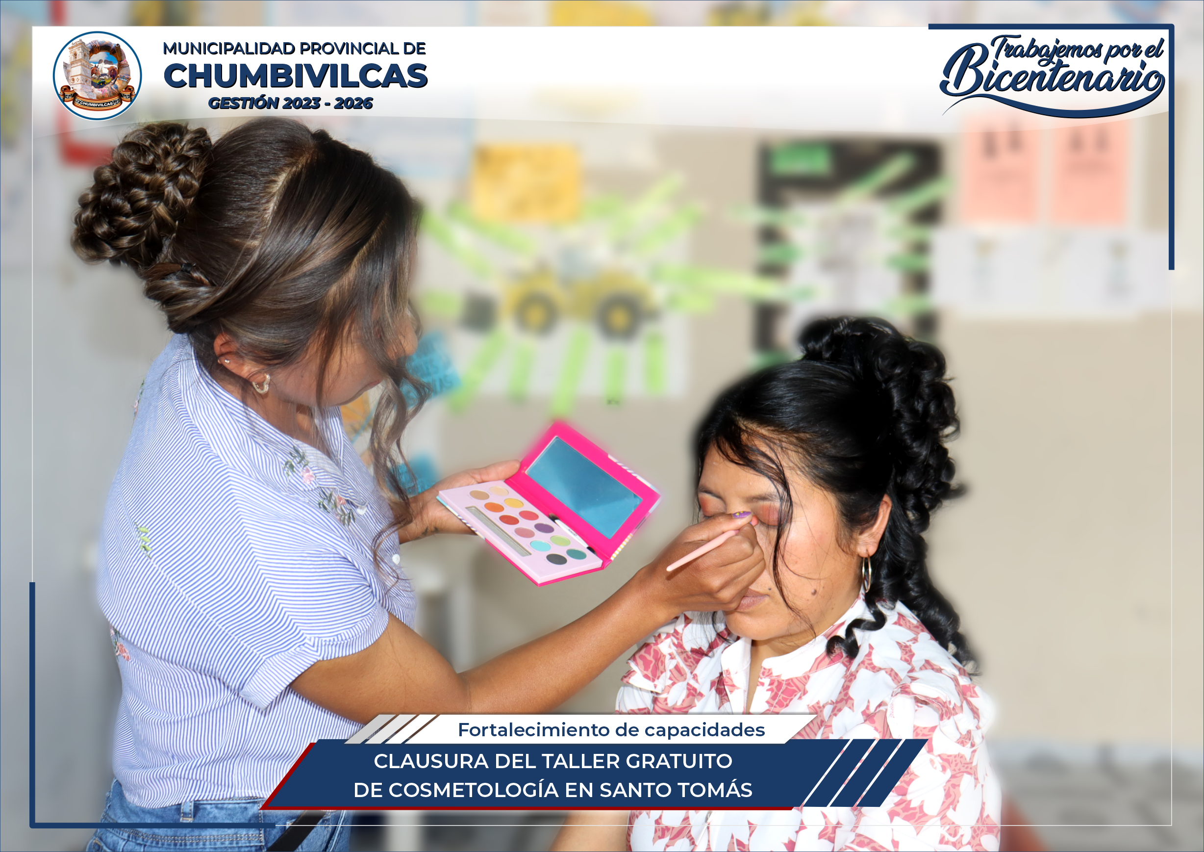 Clausura del taller gratuito de cosmetología en el distrito de Santo Tomás - Chumbivilcas