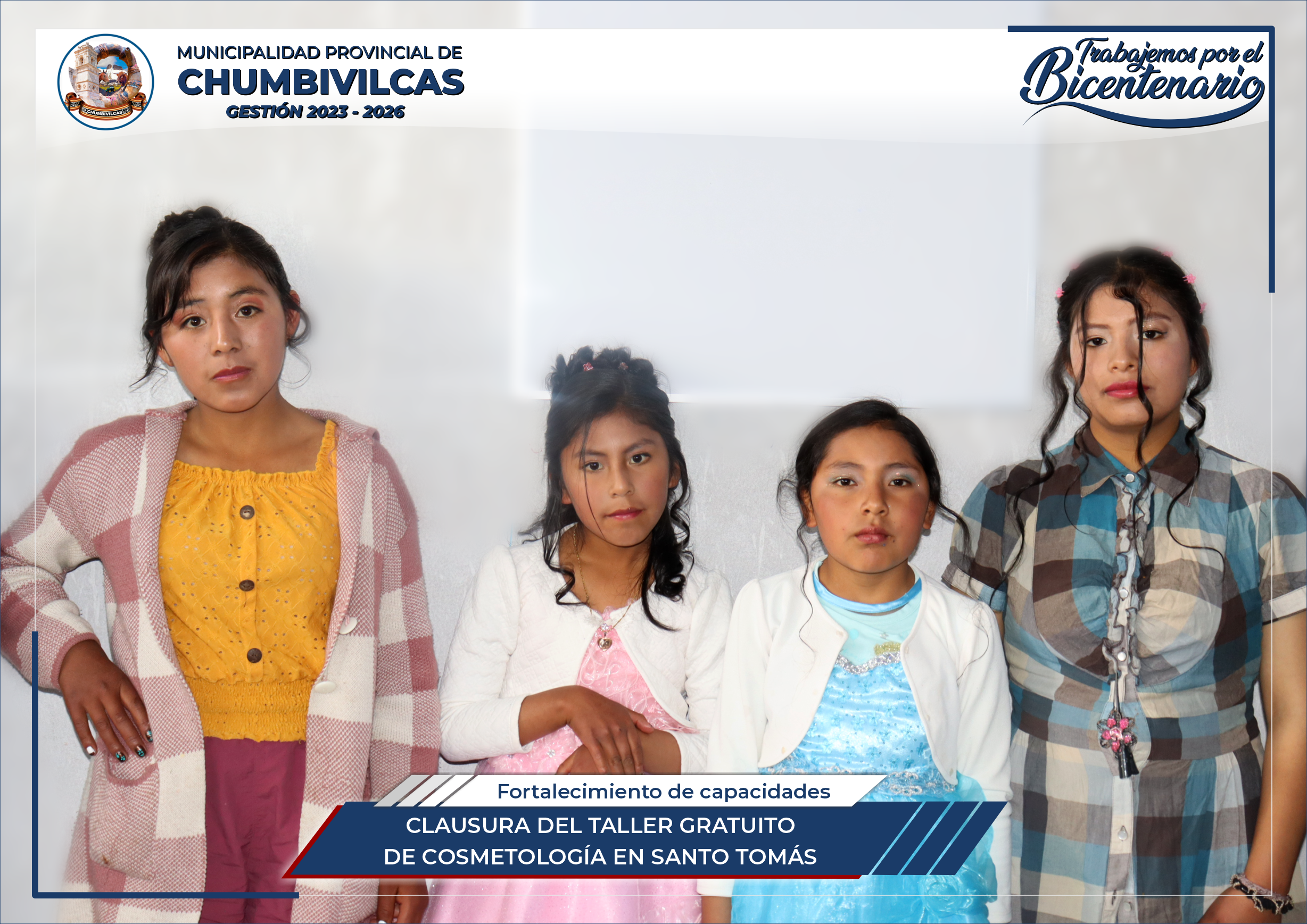Clausura del taller gratuito de cosmetología en el distrito de Santo Tomás - Chumbivilcas