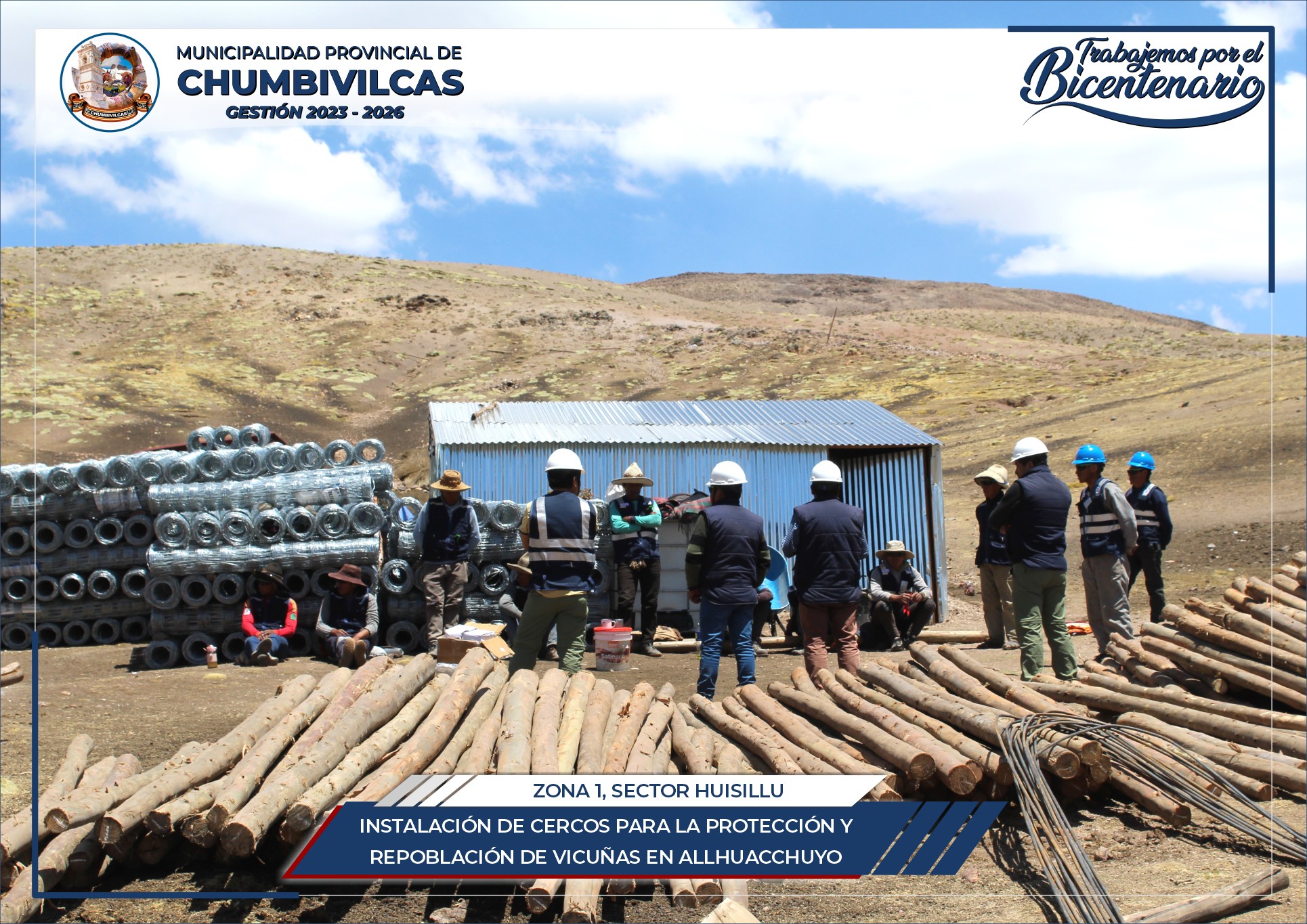 Chumbivilcas: Instalación de cercos para la protección y repoblación de vicuñas en Allhuacchuyo del distrito de Santo Tomás