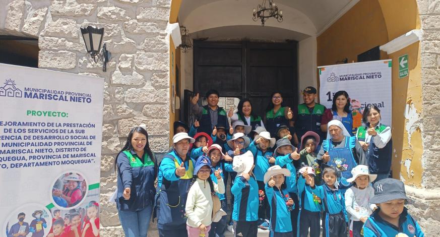 Más de 30 alumnos de la I.E. Inicial N°323 “Fundo El Gramadal” vivieron una experiencia única esta mañana, gracias a la comuna provincial, mediante la Subgerencia de Desarrollo Social.
