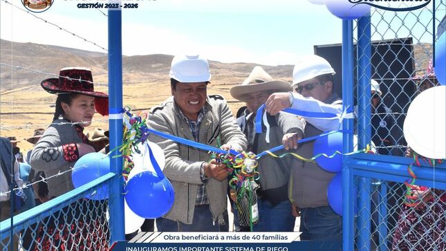 Chumbivilcas: Inauguramos sistema de riego tecnificado en el sector Ccotapalla del distrito de Santo Tomás