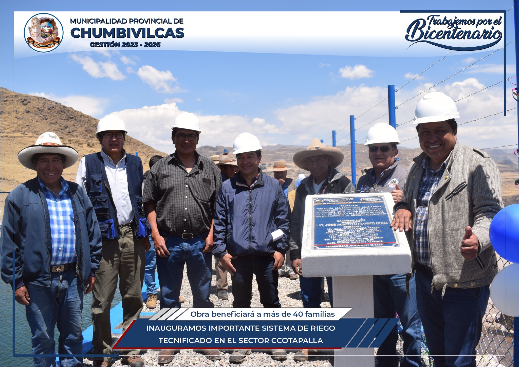 Chumbivilcas: Inauguramos sistema de riego tecnificado en el sector Ccotapalla del distrito de Santo Tomás