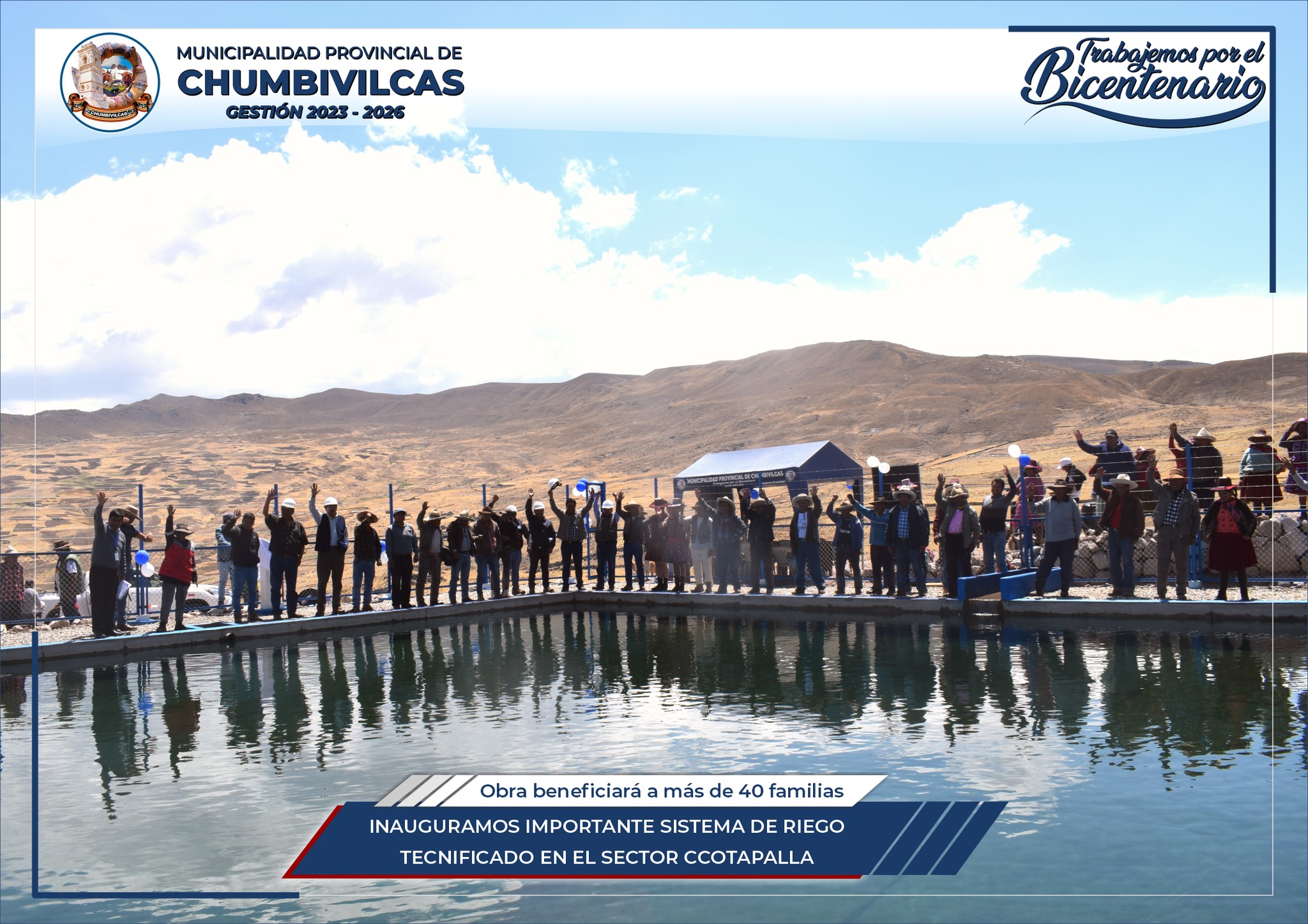 Chumbivilcas: Inauguramos sistema de riego tecnificado en el sector Ccotapalla del distrito de Santo Tomás
