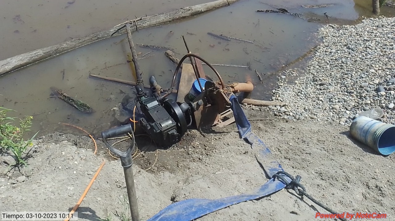 Policía destruye equipos utilizados por la minería ilegal valorizados en más de un millón de soles