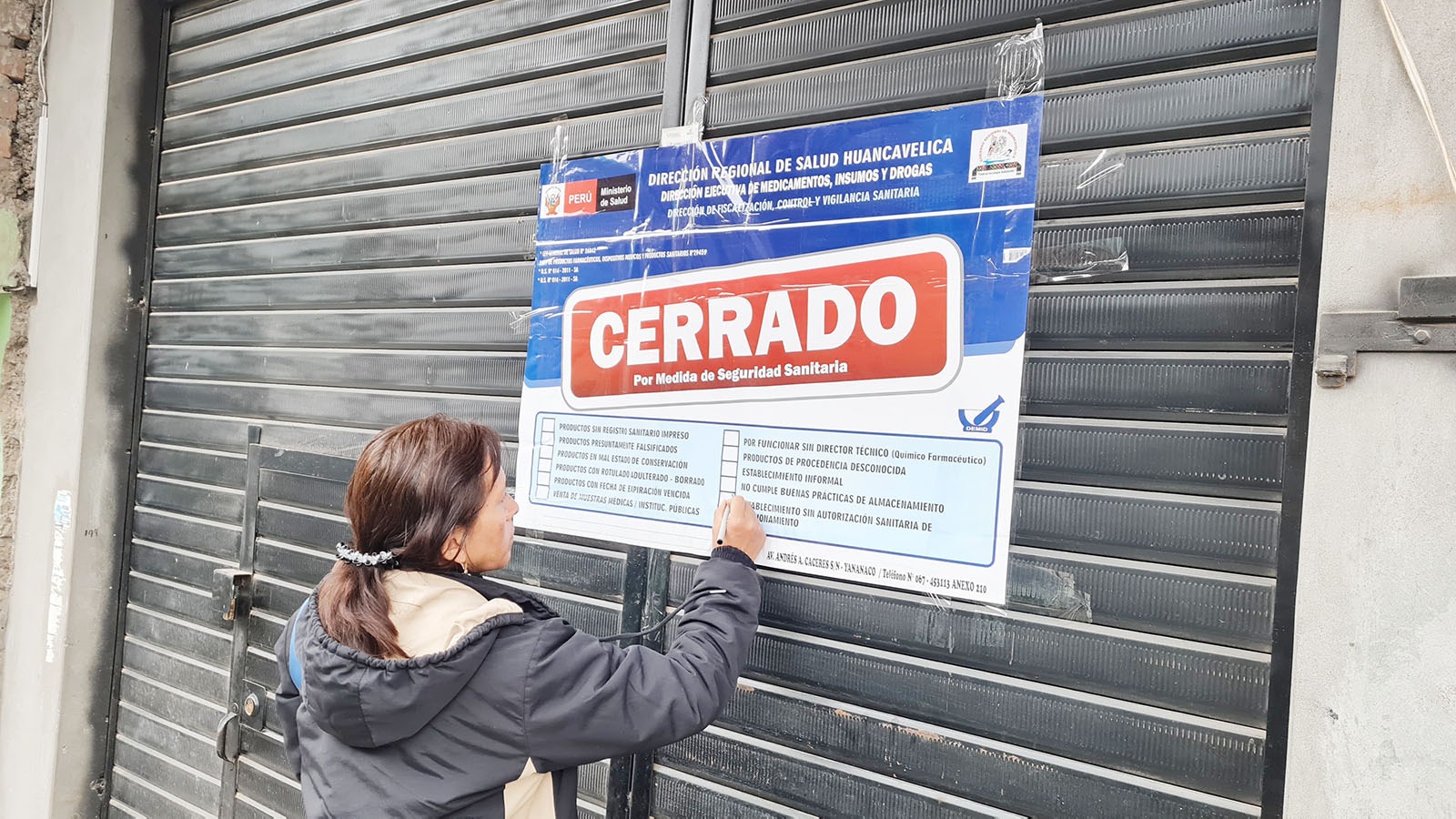 Intervienen botica que no contaba con autorización sanitaria de funcionamiento