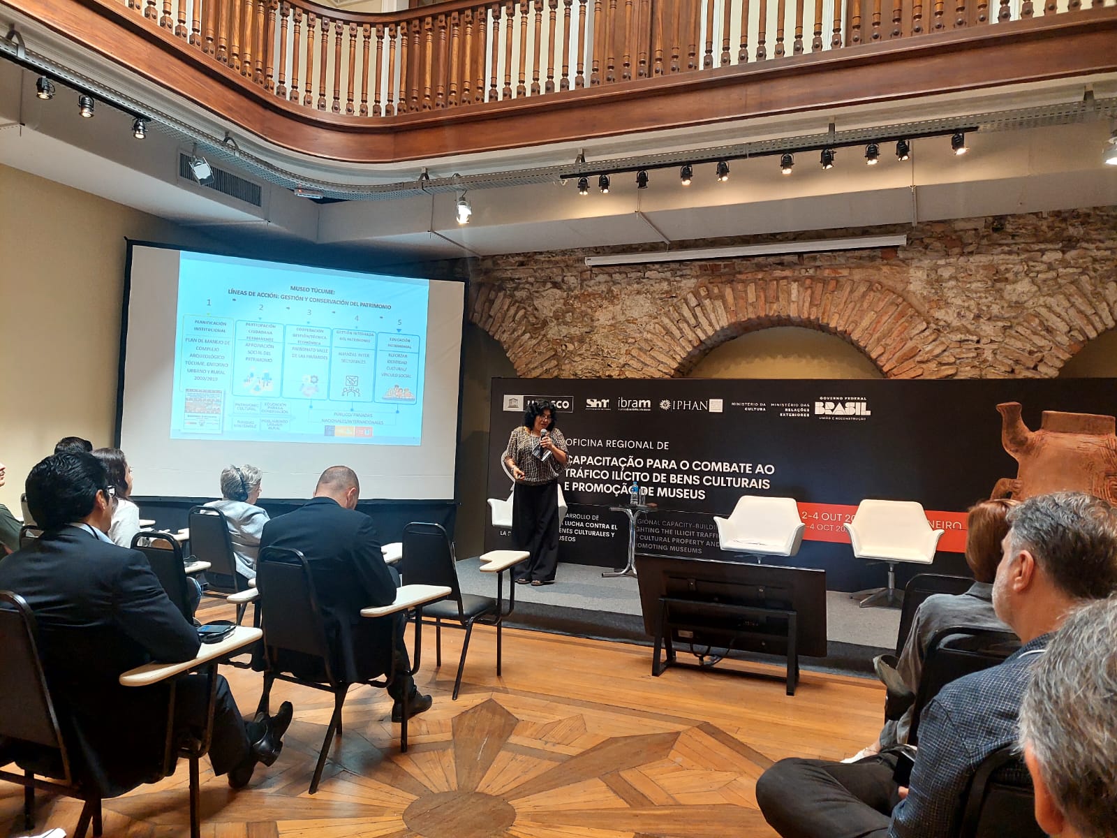 Mincul participó en evento internacional en Brasil sobre lucha contra tráfico ilícito de bienes culturales y promoción de museos