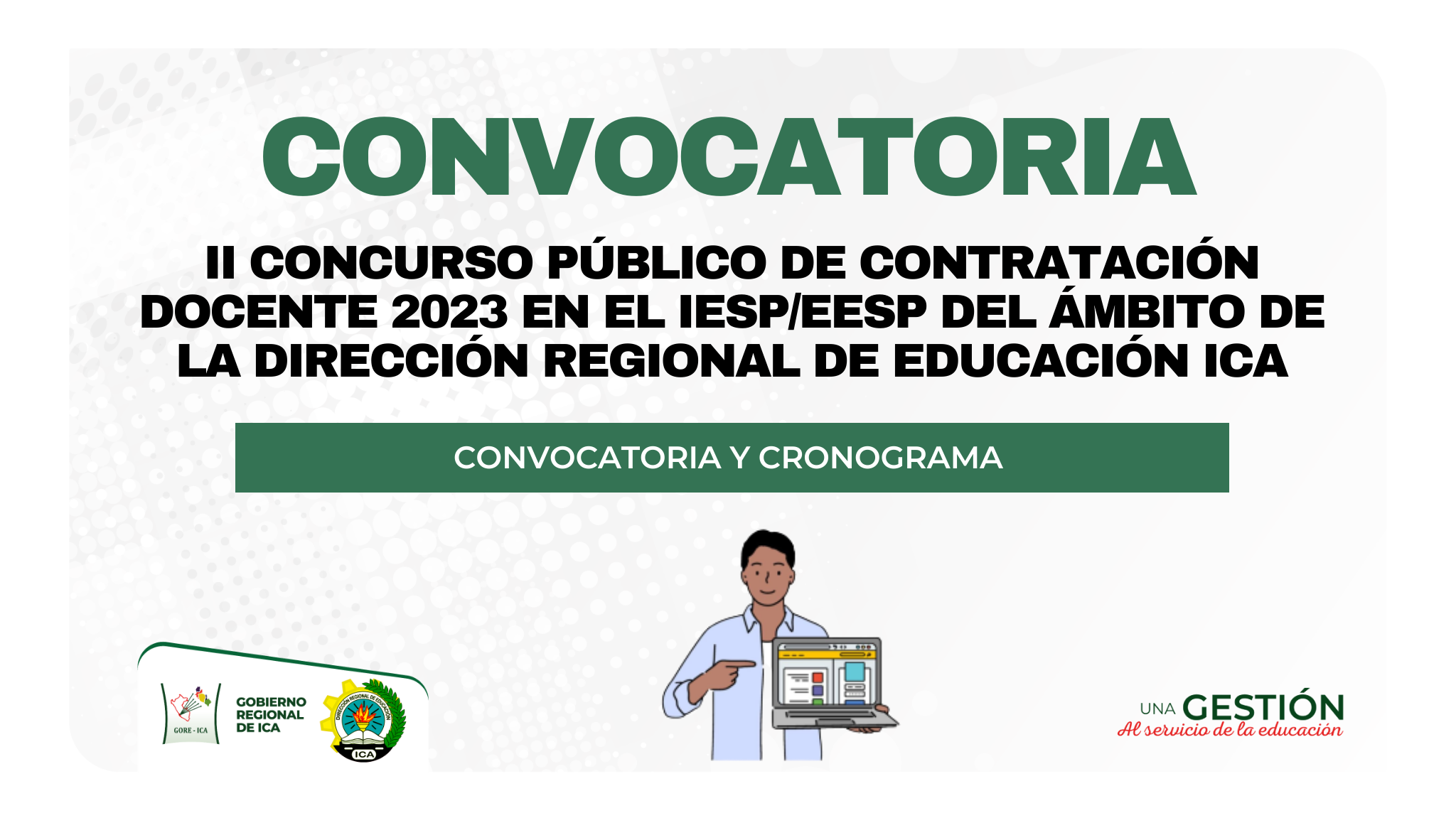 II Concurso Público de Contratación Docente 2023 en el IESP/EESP del ámbito de la Dirección Regional de Educación Ica