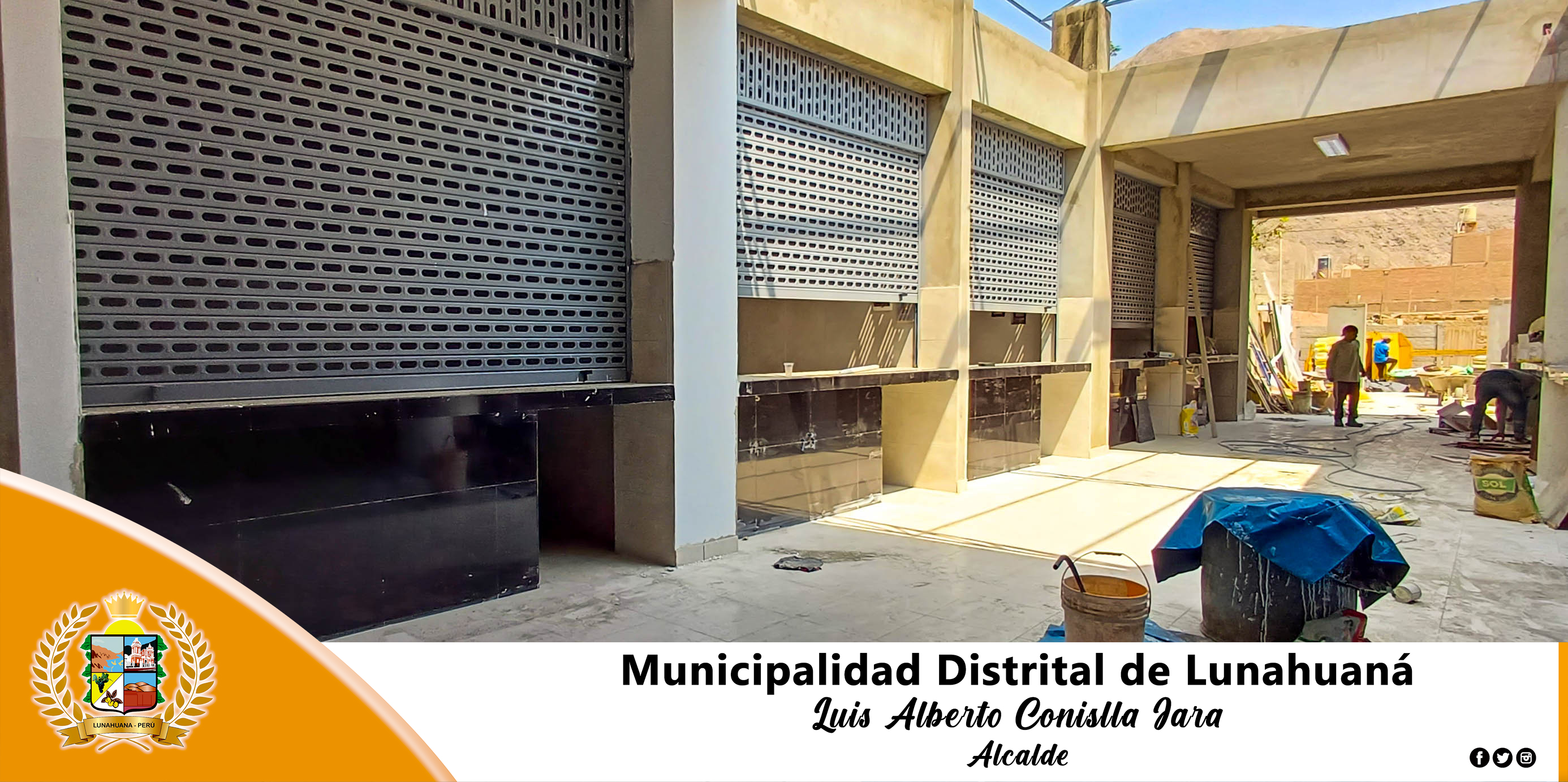 Ya falta poco para que se pueda culminar la ejecución del MERCADO MUNICIPAL en el distrito de Lunahuaná, teniendo una inversión de 1,688,607.38 soles. 
