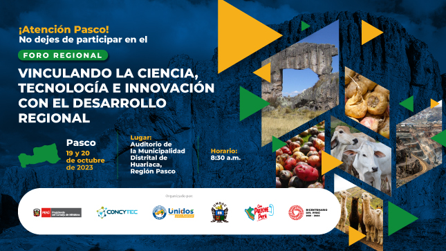 Pasco: El Concytec organiza foro para promover el desarrollo de la región mediante la ciencia, la tecnología y la innovación