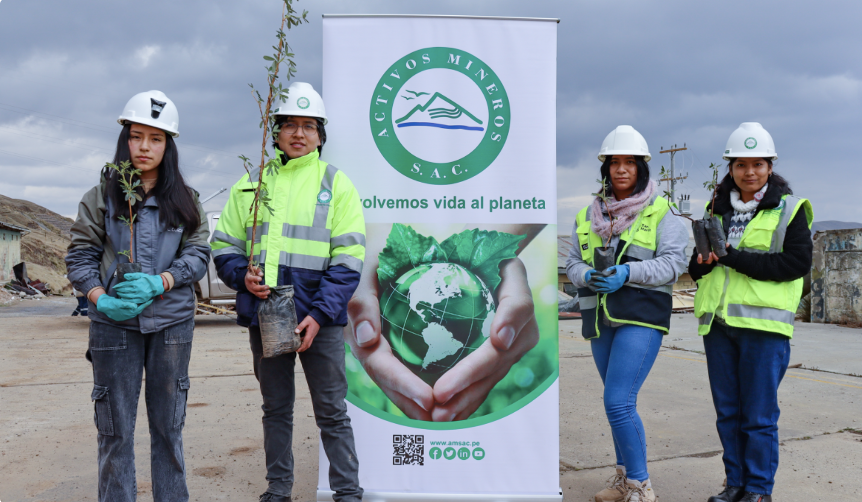 Cruzada Verde Empresarial: AMSAC lideró plantación de 250 árboles en Pasco
