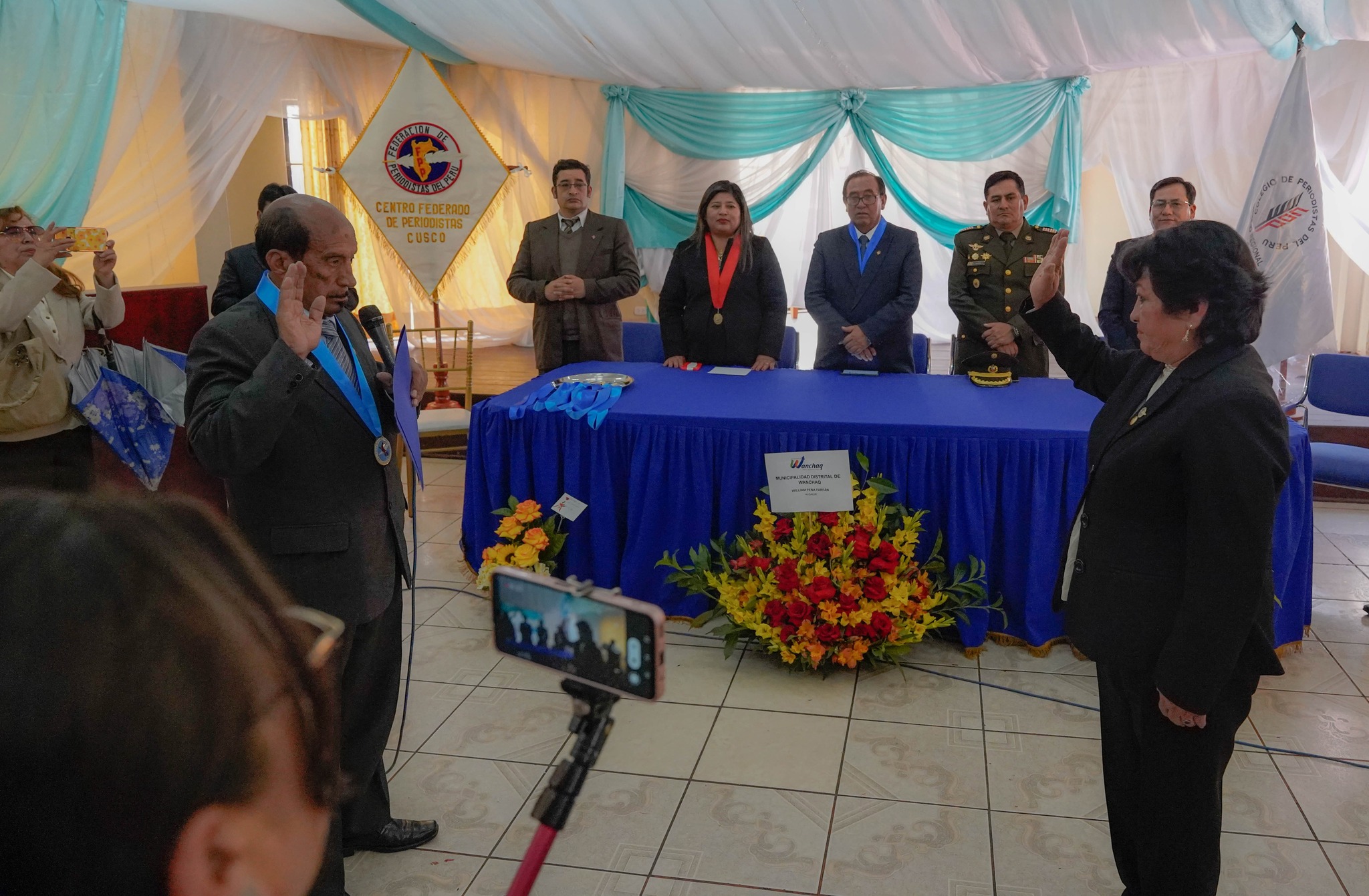 Presidenta de la Corte Superior de Justicia de Cusco participó de la Ceremonia de Juramentación del Centro Federado de Periodistas del Perú