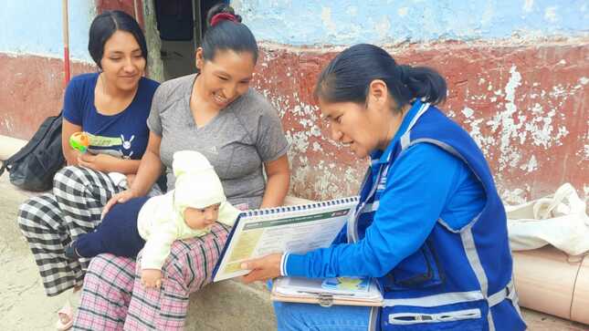 Minsa continúa fortaleciendo las visitas domiciliarias que promueven practicas saludables y el consumo de hierro para prevenir la anemia