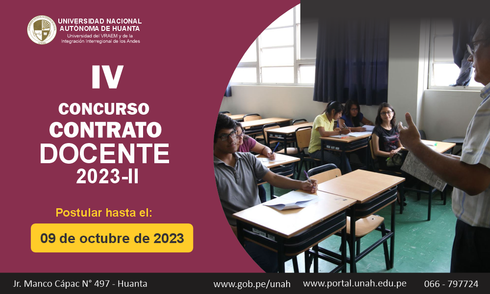 Archivo del Cuarto Concurso de Contrato Docente 2023-II