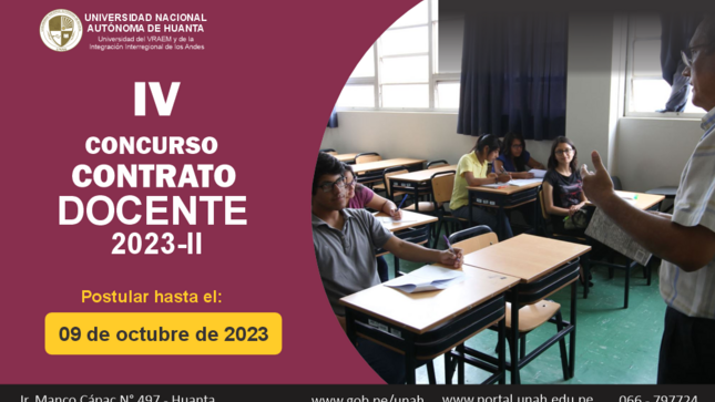 Archivo del Cuarto Concurso de Contrato Docente 2023-II