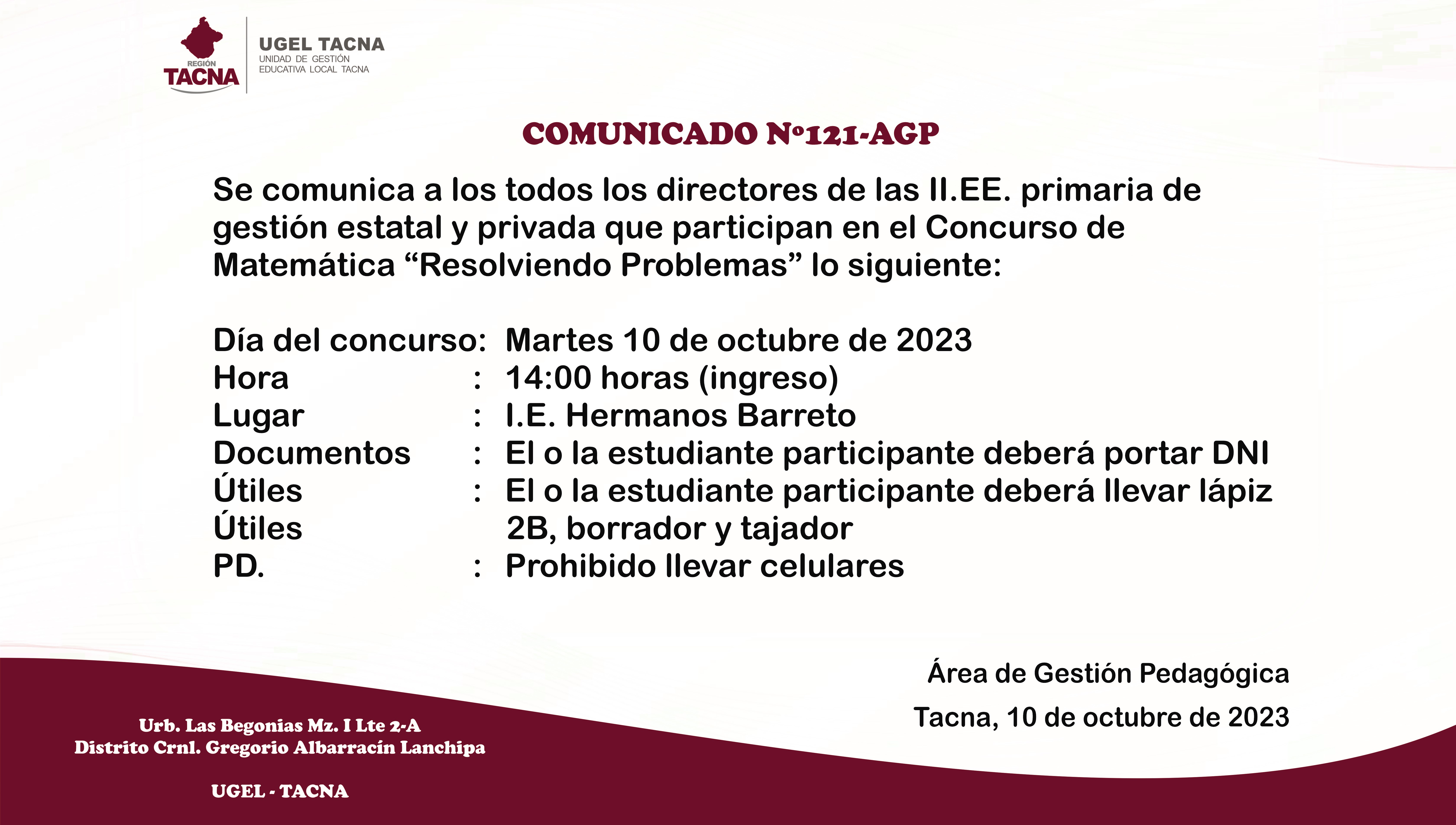 Archivo JPG de comunicado