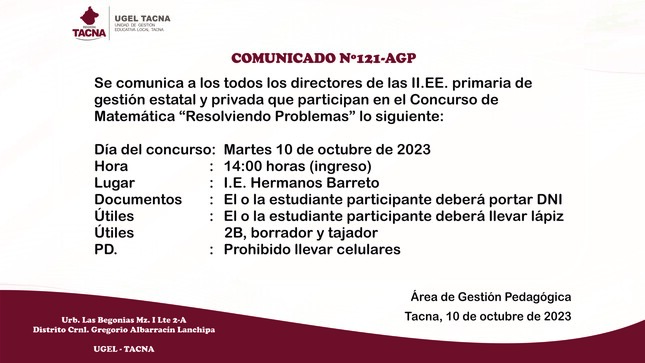 Archivo JPG de comunicado
