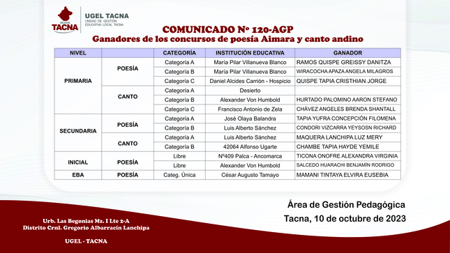 Archivo JPG de comunicado
