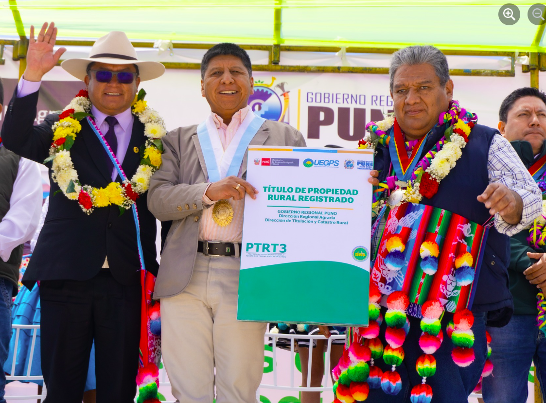 Municipalidad de Puno participó en evento protocolar de entrega de más de 7 mil títulos de propiedad rural