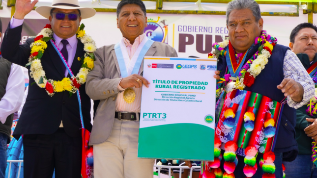 Municipalidad de Puno participó en evento protocolar de entrega de más de 7 mil títulos de propiedad rural 