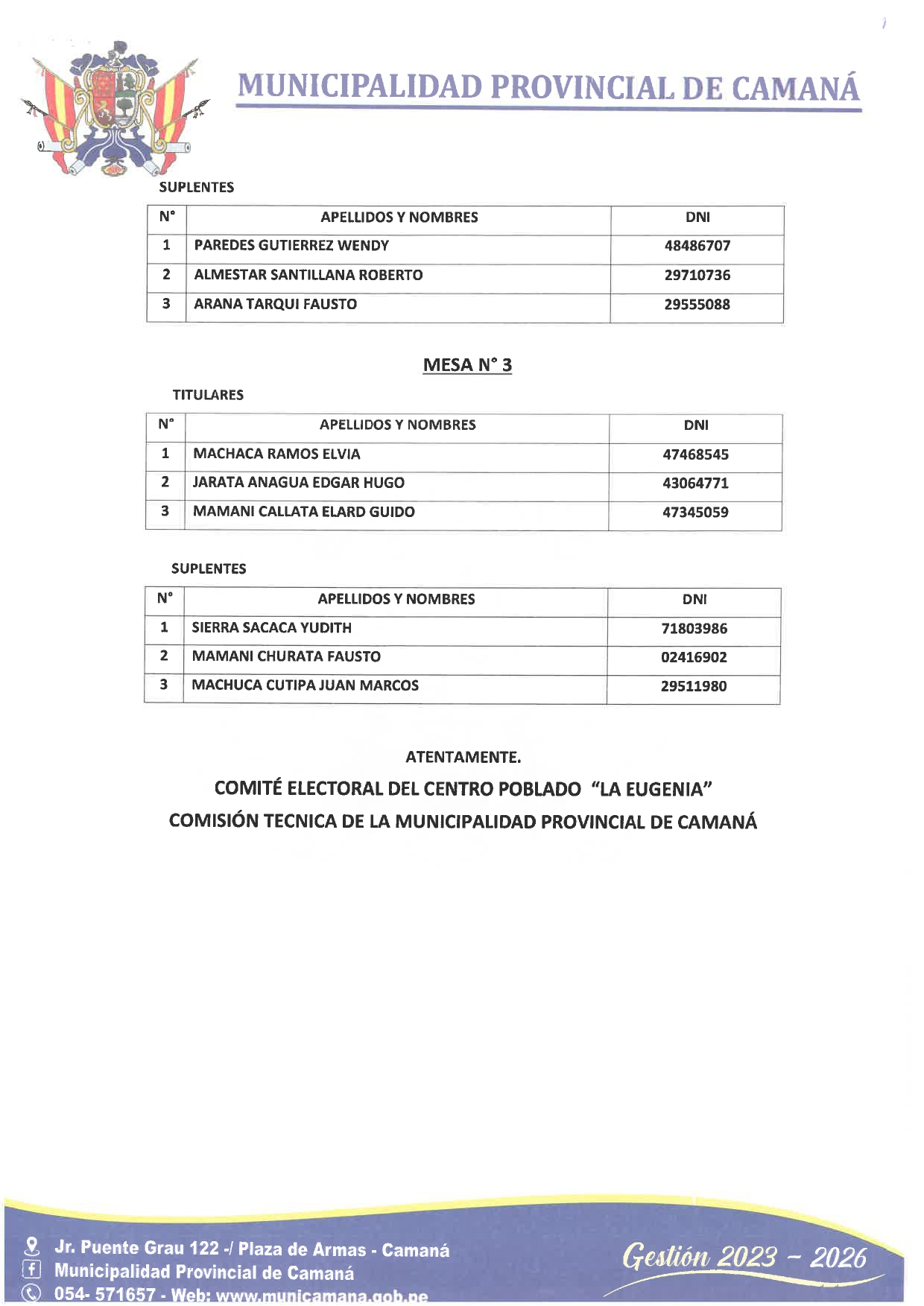 Comunicado