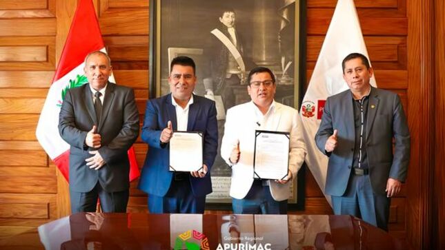 GORE Apurímac y PRONIS del Ministerio de Salud firman convenio de cooperación interinstitucional para la construcción de hospital de Cotabambas