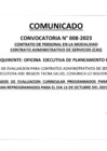 Vista preliminar de documento COMUNICADO: Convocatoria N°008-2023