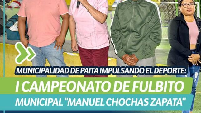 Municipalidad de Paita impulsando el deporte