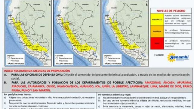 PRECIPITACIONES DE MAYOR INTENSIDAD
A TENER EN CUENTA 
