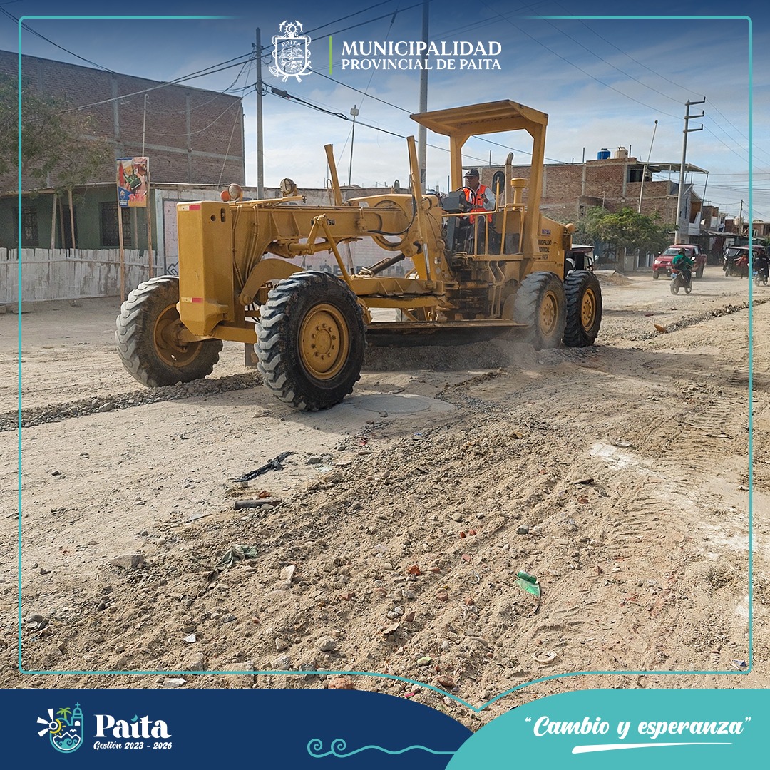 Municipalidad de Paita trabajó en el mantenimiento de la calle principal a Marco Jara