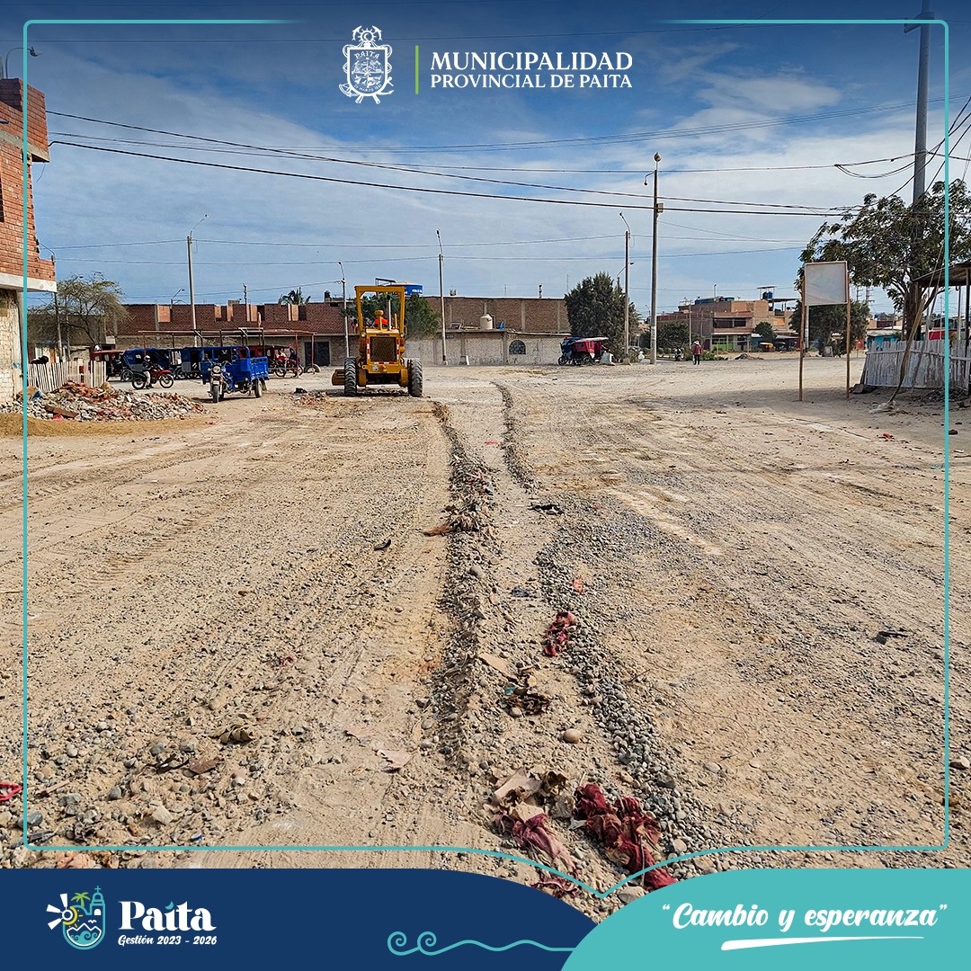 Municipalidad de Paita trabajó en el mantenimiento de la calle principal a Marco Jara
