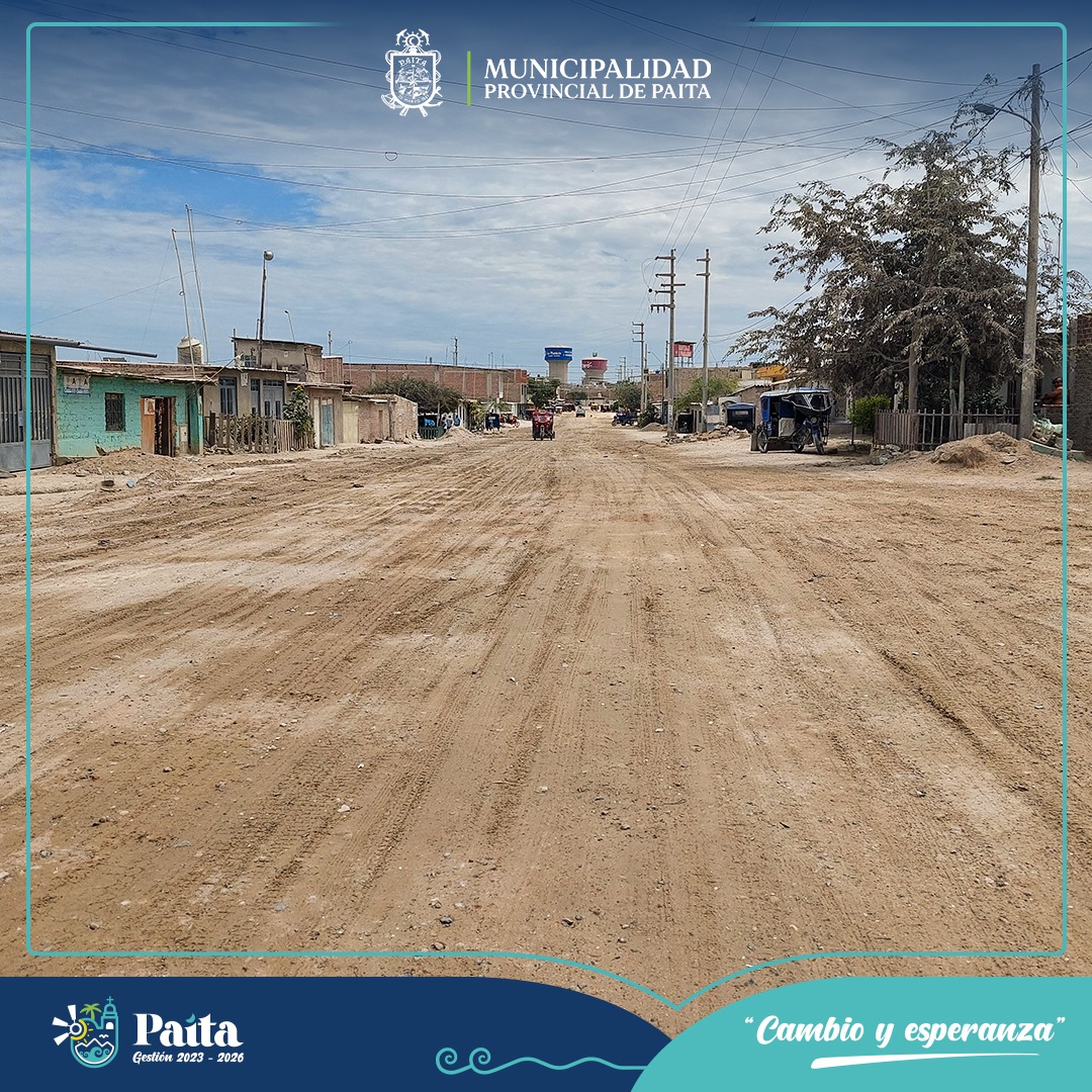 Municipalidad de Paita trabajó en el mantenimiento de la calle principal a Marco Jara