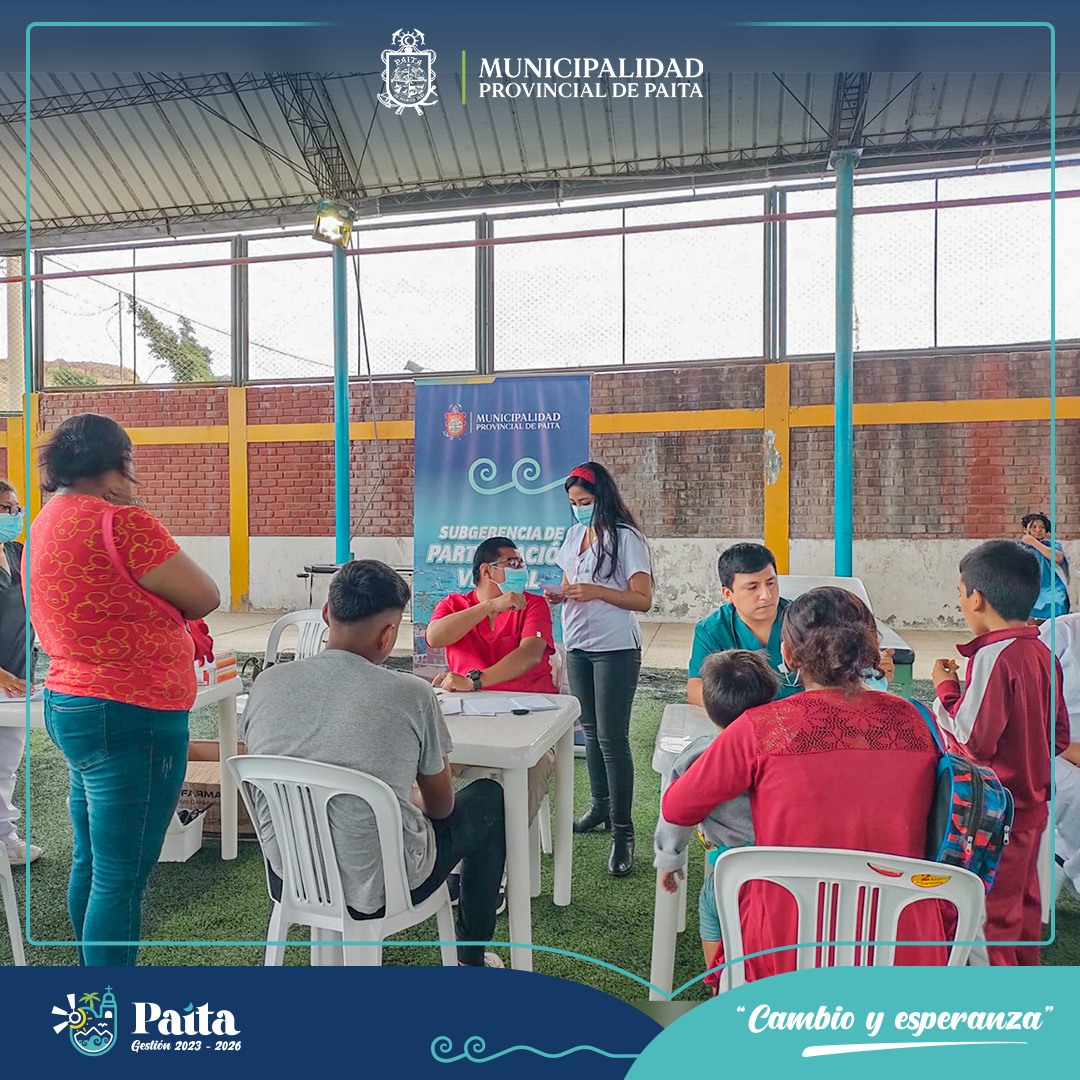 Municipalidad Provincial de Paita presente en el distrito de Tamarindo
